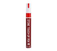 Stone Tablet Touch-up Pen Waterproof Paint Marker for Inscriptions | Durable waterproof pigment, fits for gravestone repair and marble surface restoration Rouge