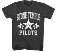 Stone Temple Pilots No. 4 STP Athletic Mens Short Sleeve T Shirt 90s Music Vintage Style Graphic Tees Manches Courtes(X-Large)