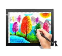 Stone TH Tablette Lumineuse A4 Ultra-mince Portable Table Lumineuse Led pour Dessin Esquisser Animation Broderie Diamant Blanc+Noir