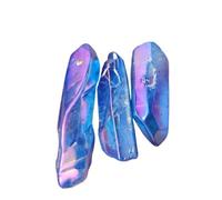 Stone Titanium Aqua Blue Aura Quartz Crystal Cluster (100g)