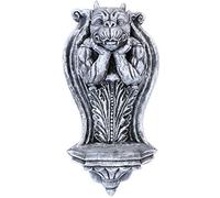 stoneandstyle Console murale Gargouille avec photophore en pierre massive résistante au gel et aux intempéries jusqu'à -30 °C