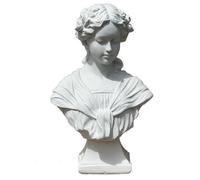 stoneandstyle Figurine en pierre - Buste de femme Antoinette - Résistant au gel et aux intempéries - Environ 50 cm de hauteur