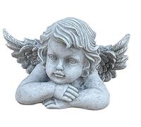 stoneandstyle Statue d'ange en pierre - Grand buste - Résistant au gel et aux intempéries