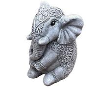 stoneandstyle Statuette éléphant indien en en pierre massif résistante au gel