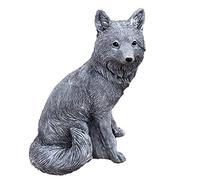 stoneandstyle Statuette renard roux Vulpes en pierre résistante au gel et aux intempéries