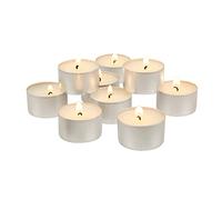 Stonebriar Lot de 50 bougies chauffe-plat non parfumées avec durée de combustion prolongée de 6 à 7 heures, blanc, 50 pièces