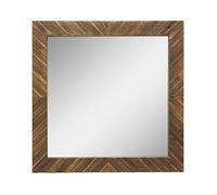 Stonebriar Miroir Mural carré en Bois texturé à Chevrons avec Supports de Montage attachés 50,8 x 50,8 cm