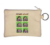Stoned Again Porte-monnaie humoristique Motif visage fondant Beige
