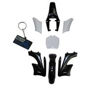 STONEDER - Kit de 7 pièces de carrosserie Noires en Plastique Haute résistance pour Mini Moto de Cross Chinoise 2 Vitesses Apollo Orion 47cc - 49cc