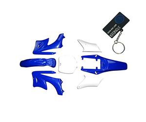 STONEDER - Kit de carrosserie bleu - 7 pièces en plastique haute résistance - Garde-boue - Carénage - Pour mini moto de cross chinoise Apollo Orion 47 cc - 49 cc - 2 temps