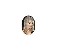 StoneFans Coiffe Hip Hop avec strass pour femme et homme - Chaîne de tête à maillons cubains - Cléopâtre Gatsby - Accessoires pour cheveux de danse du ventre (argenté)