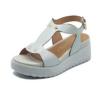 Stonefly 223717 Parky 36 Birch White Sandales pour Femmes en cuir blanc avec boucle, Birch White, 35 EU