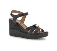 Stonefly - Sandale compensée cloutée - Femme - Chaussures - Noir - Taille: 39 EU