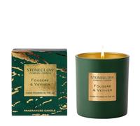 Stoneglow Luna Collection Bougie parfumée Fougere & Vétiver 220 g (Vert et doré)
