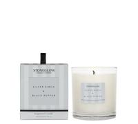 Stoneglow Modern Classics Bougie en Verre avec Verre Différents parfums - Modern Classics New - Silver Birch & Black Pepper Candle