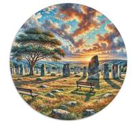 Stonehenge 1000 Pièces Puzzle Convient Aux Adultes Et Aux Enfants Jeu D'Intelligence Magique Circulaire Puzzles Classiques Bricolage pour Enfants Décompression Et Cadeau 1000pcs (67.5x67.5cm)