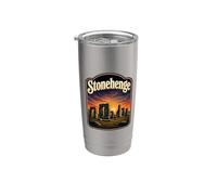 Stonehenge Angleterre Souvenir Stonehenge Gobelet isotherme en acier inoxydable double paroi