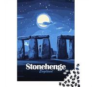 Stonehenge at Night, Puzzle Adulte avec 1000 Pièces, 38x26cm/1000pcs