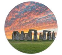 Stonehenge, Royaume-Uni 1000 Pièces Jigsaw Puzzles Puzzle Circulaire pour Enfants Cadeaux Jeu D'Intelligence De l'art De La DécoRat ION Moderne 1000pcs (67.5x67.5cm)