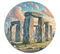 Stonehenge, Royaume-Uni 1000 Pièces Puzzle Circulaire pour Enfants Cadeaux Jeu D'Intelligence De l'art De La DécoRat ION Moderne 1000pcs (67.5x67.5cm)