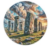 Stonehenge, Royaume-Uni 1000 Pièces Puzzle Rond pour Enfants Décompression Jeu D'Intelligence De l'art De La DécoRat ION Moderne 1000pcs (67.5x67.5cm)