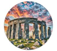 Stonehenge, Royaume-Uni 1000 Pièces Puzzles Classiques Puzzle Circulaire pour Enfants Décompression Jeu D'Intelligence De l'art De La DécoRat ION Moderne 1000pcs (67.5x67.5cm)