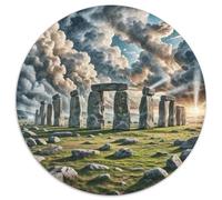 Stonehenge, Royaume-Uni 1000 Pièces Puzzles Classiques Puzzle Rond pour Enfants Cadeaux Jeu D'Intelligence De l'art De La DécoRat ION Moderne 1000pcs (67.5x67.5cm)