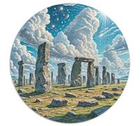 Stonehenge, Royaume-Uni 1000 Pièces Puzzles Classiques Puzzle Rond pour Enfants Cadeaux Jeu D'Intelligence De l'art De La DécoRat ION Moderne 1000pcs (67.5x67.5cm)