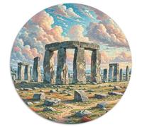 Stonehenge, Royaume-Uni 1000 Pièces Puzzles Classiques Puzzle Rond pour Enfants Décompression Jeu D'Intelligence De l'art De La DécoRat ION Moderne 1000pcs (67.5x67.5cm)