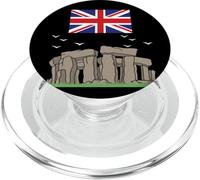 Stonehenge Souvenir mystérieux Monument préhistorique Drapeau du Royaume-Uni PopSockets PopGrip pour MagSafe