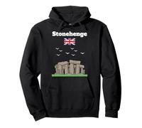 Stonehenge Souvenir mystérieux Monument préhistorique Drapeau du Royaume-Uni Sweat à Capuche