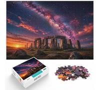 Stonehenge Under The Milky Way Puzzle 1000 Pièces, Cadeau d'hiver, 1000pcs (52x38cm)