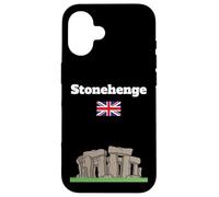 Stonehenge Voyage Souvenir Ancien Cercle Pierre Amant Drapeau du Royaume-Uni Coque pour iPhone 16
