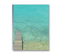 Stonehouse Collection Tropical Beach Notepads (2-Pack, 50 Sheets Each) - Blue Water Missed Messages Note, To-Do Lists, Grocery Lists & Reminders, Small Office Gift, 5.5" x 4.5"- Made in USA (Dock to