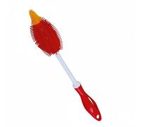 STONELINE Brosse à Bouteille en Silicone 35 cm, Brosse à Verres, Brosse à Vaisselle, Brosse de Nettoyage pour Biberons et tétines, etc, Rouge