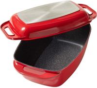 STONELINE® cocotte 43x26 cm rouge | avec couvercle