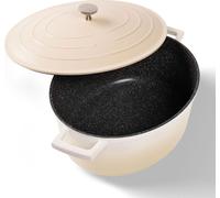 STONELINE® Cocotte Ovale 32x25 cm Crème | avec couvercle
