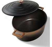 STONELINE® Cocotte ovale 32x25 cm or rose | avec couvercle