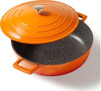STONELINE® Cocotte ronde 28 cm orange | avec couvercle