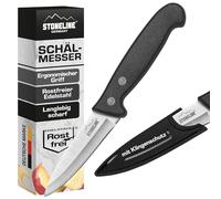 STONELINE Couteau à Éplucher env. 18,7 cm, avec protège-lame amovible, en acier inoxydable