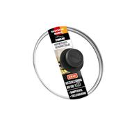 STONELINE Couvercle en Verre 16cm, Bord en acier Inoxydable, Couvercle pour Casseroles et Poêles