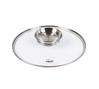 STONELINE® couvercle en verre 24 cm avec couvercle aromatique | acier inoxydable