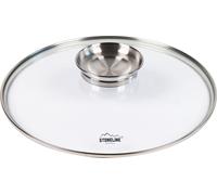 STONELINE® couvercle en verre 28 cm avec couvercle aromatique | acier inoxydable
