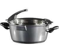 STONELINE® FUTURE casserole 24 cm | avec couvercle en verre et passoire