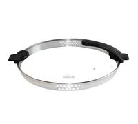 STONELINE Future Couvercle en Verre 24 cm, Passoire Intégrée, Permet d'égoutter Facilement en Combinaison avec les Produits Future de la Taille Correspondante, Bord en Acier Inoxydable