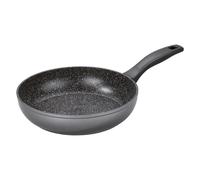 Stoneline Made in Germany Sauteuse 28 cm, bord haut, induction, poêle haute pour rôtir sans huile ni graisse, revêtement anti-adhésif avec de vraies particules de pierre, poignée noire