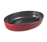 STONELINE Plat à Gratin 34 x 24 x 6,5 cm, Plat à Four Ovale en Verre Borosilicaté, Revêtement Antiadhésif avec de vraies particules de pierre, Plat à Gateau, Plat à Rôtir