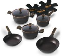 STONELINE® set de 11 ustensiles de cuisine 18/20/24 or rose | avec couvercles