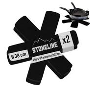 STONELINE Set de 2 Protections pour Poêles, en Non-Tissé, Protection d'Empilage, Protection Contre Les Rayures, Protection de Poêle, Protection de Casserole, pour Toutes Les Tailles, Noir