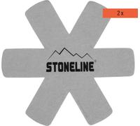 STONELINE Set de 2 Protections pour Poêles, en Non-Tissé, Protection d'Empilage, Protection Contre Les Rayures, Protection de Poêle, Protection de Casserole, pour Toutes Les Tailles, Gris